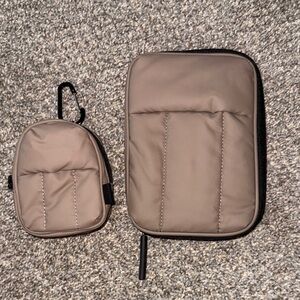 Calpak Tan Toiletry Bag Set